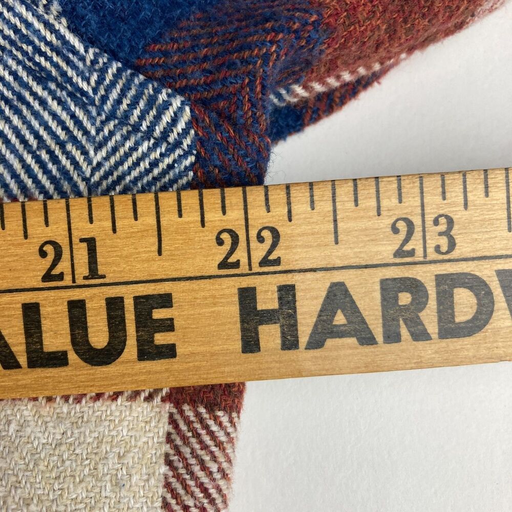 Flag & Anthem Men’s L Flannel Shirt Plaid Button Down Blue Brown - Picture 7 of 10